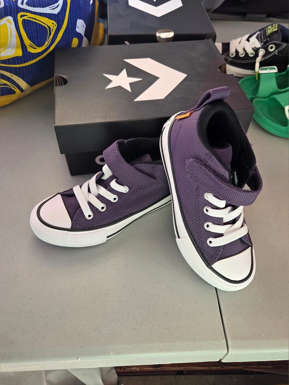 Converse Purple Canvas High-Top Toddler Sneakers Size 10.5